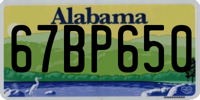 AL license plate 67BP650
