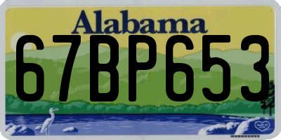 AL license plate 67BP653