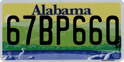 AL license plate 67BP660