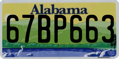 AL license plate 67BP663