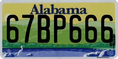 AL license plate 67BP666
