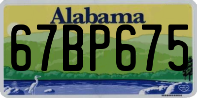 AL license plate 67BP675