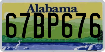 AL license plate 67BP676