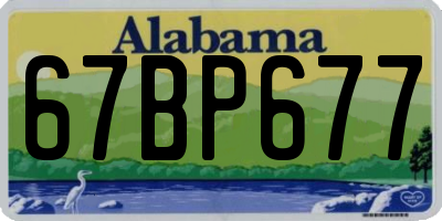 AL license plate 67BP677