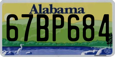 AL license plate 67BP684