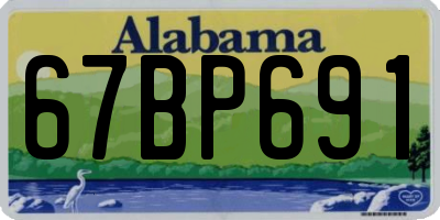 AL license plate 67BP691