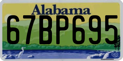 AL license plate 67BP695