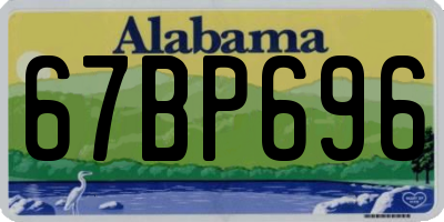 AL license plate 67BP696