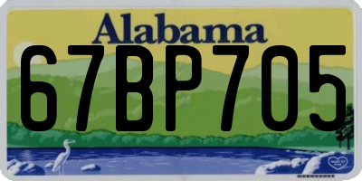 AL license plate 67BP705