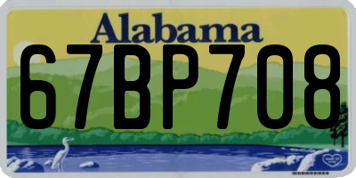 AL license plate 67BP708