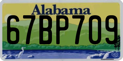 AL license plate 67BP709