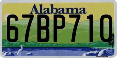 AL license plate 67BP710