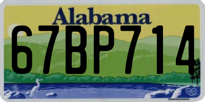 AL license plate 67BP714