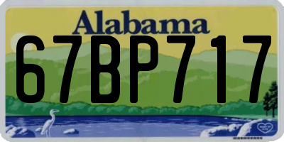 AL license plate 67BP717