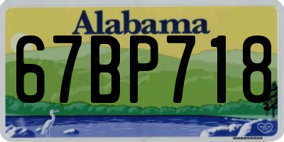 AL license plate 67BP718