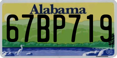 AL license plate 67BP719