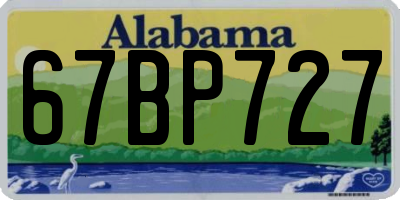 AL license plate 67BP727