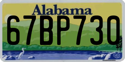AL license plate 67BP730