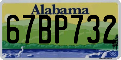 AL license plate 67BP732