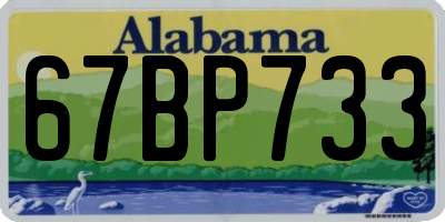 AL license plate 67BP733