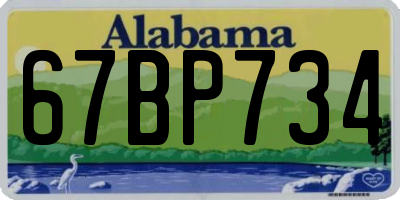 AL license plate 67BP734