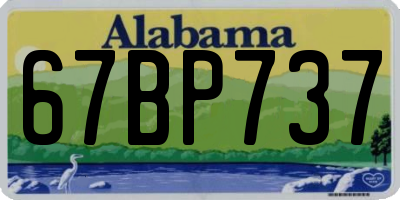 AL license plate 67BP737