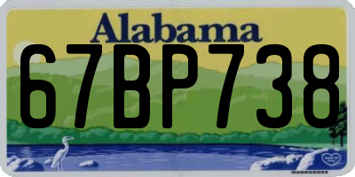AL license plate 67BP738