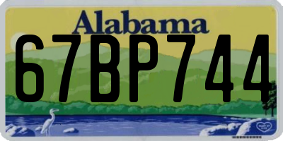 AL license plate 67BP744