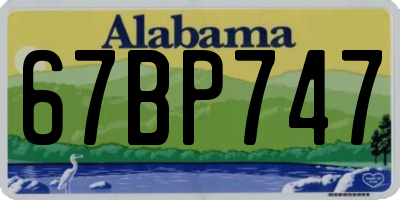 AL license plate 67BP747