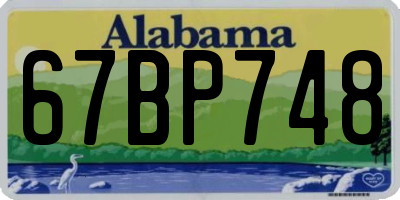 AL license plate 67BP748
