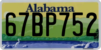 AL license plate 67BP752