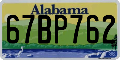 AL license plate 67BP762