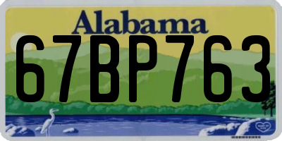 AL license plate 67BP763