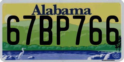 AL license plate 67BP766