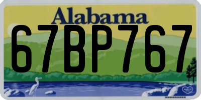 AL license plate 67BP767