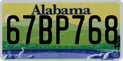 AL license plate 67BP768