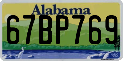 AL license plate 67BP769