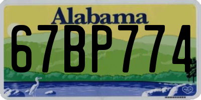 AL license plate 67BP774