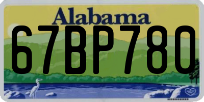 AL license plate 67BP780