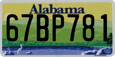 AL license plate 67BP781