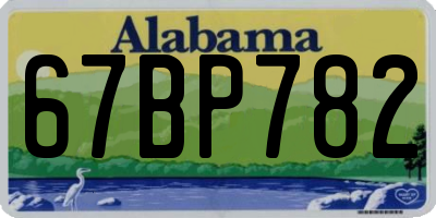 AL license plate 67BP782