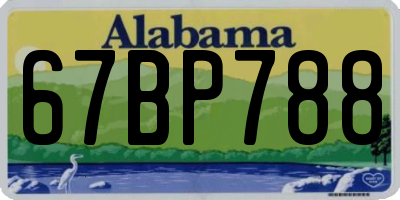AL license plate 67BP788