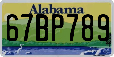 AL license plate 67BP789