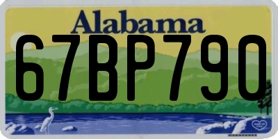 AL license plate 67BP790
