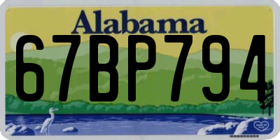 AL license plate 67BP794