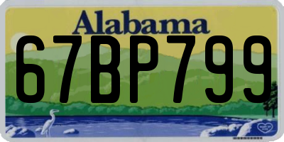 AL license plate 67BP799