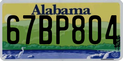 AL license plate 67BP804