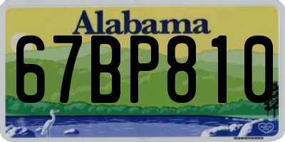 AL license plate 67BP810