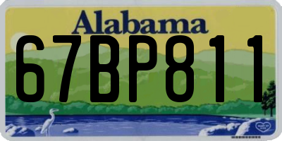 AL license plate 67BP811