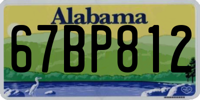 AL license plate 67BP812